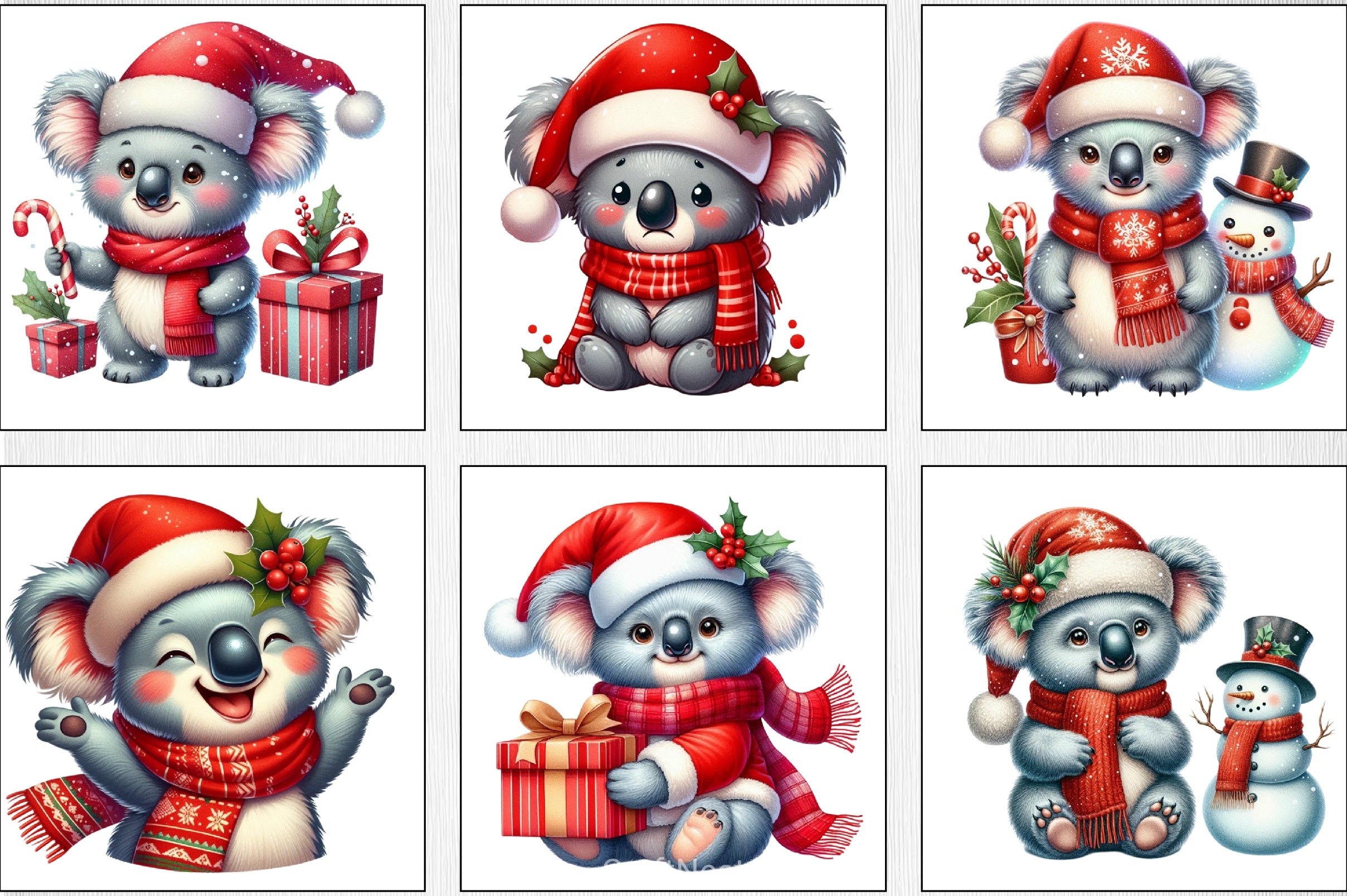Christmas Koala Clipart Bundle 2 - CraftNest - Digital Crafting and Art
