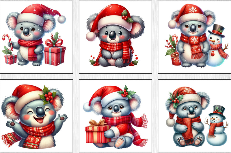 Christmas Koala Clipart Bundle 2 - CraftNest - Digital Crafting and Art