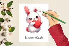 Adorable Animals Hug Hearts Clipart Bundle - CraftNest - Digital Crafting and Art