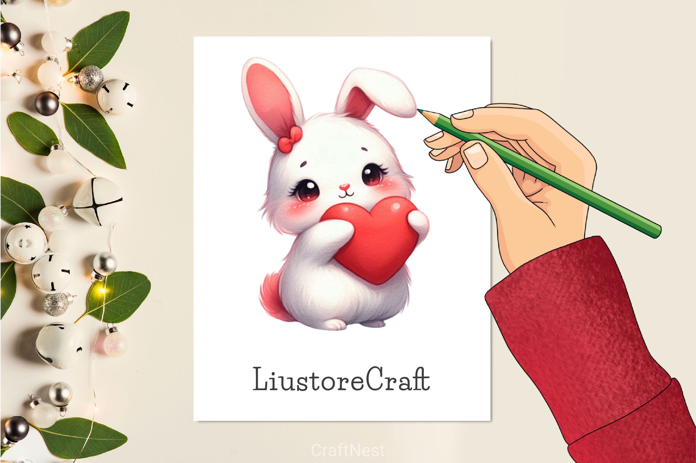 Adorable Animals Hug Hearts Clipart Bundle - CraftNest - Digital Crafting and Art