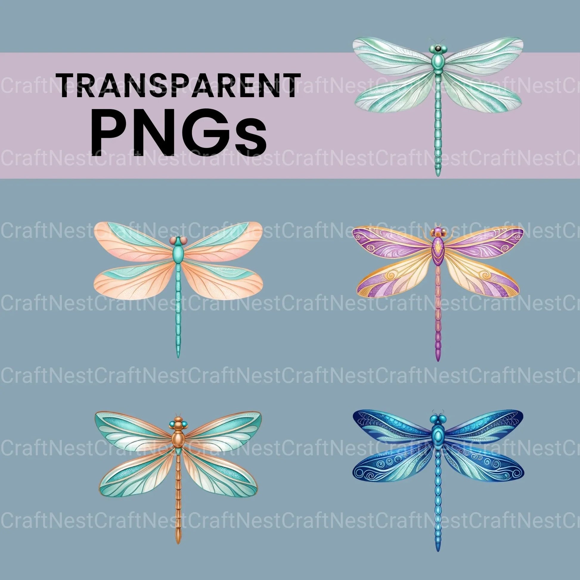 Dragonflies Clipart Bundle 2 - CraftNest - Digital Crafting and Art