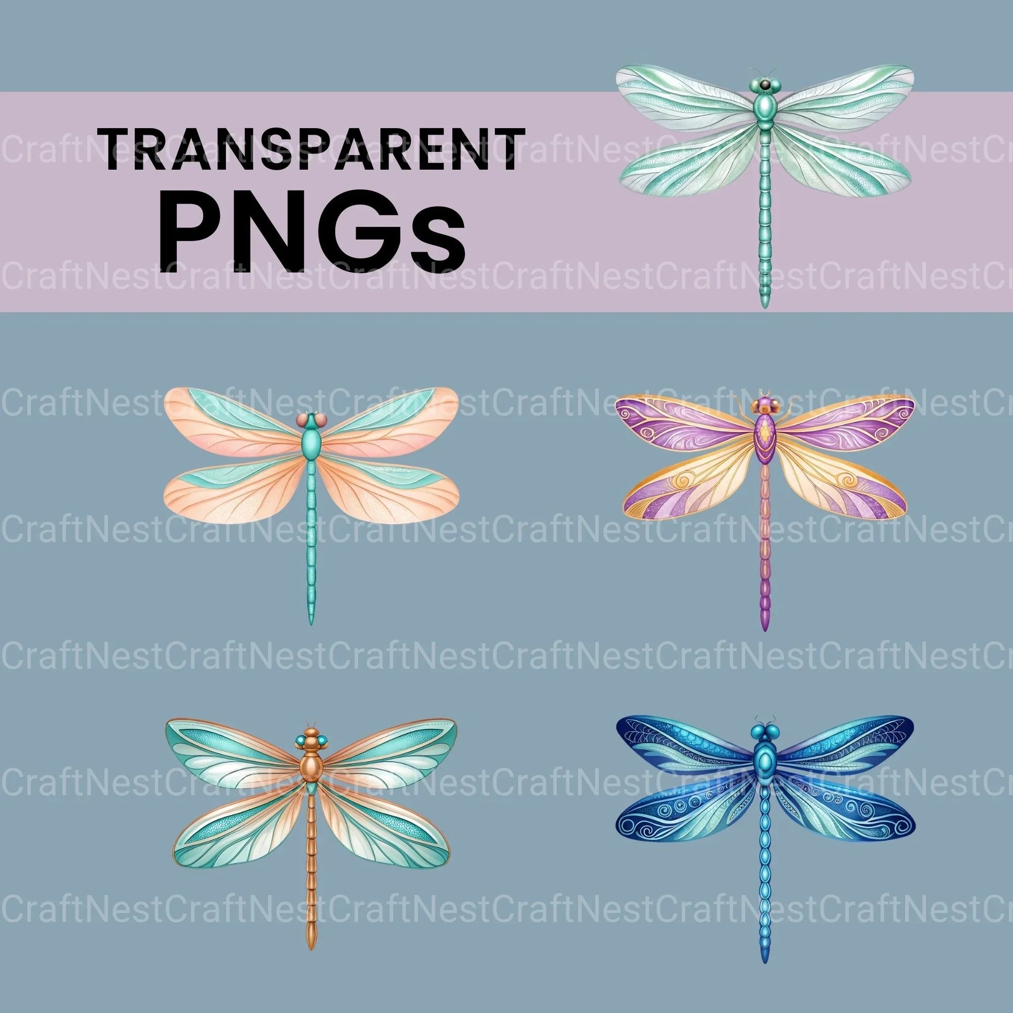 Dragonflies Clipart Bundle 2 - CraftNest - Digital Crafting and Art