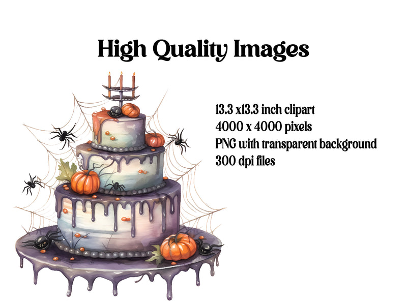 Halloween Themed Cakes Clipart - CraftNest