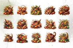 Autumn Harvest Basket Clipart Bundle - CraftNest - Digital Crafting and Art