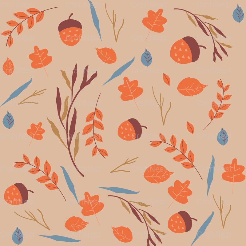 Fall Seamless Digital Paper - CraftNest - Digital Crafting and Art