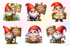 Happy Fathers Day Gnomes Clipart Bundle 2 - CraftNest - Digital Crafting and Art