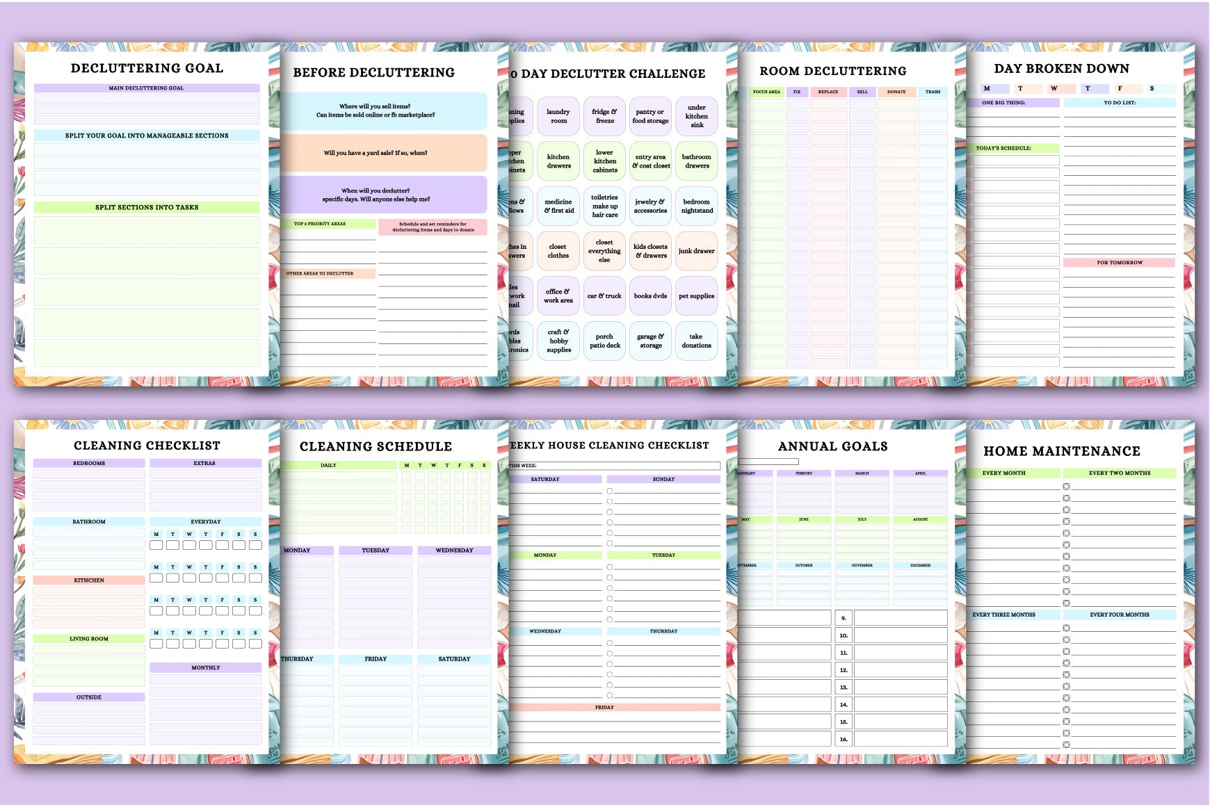 Annual Cleaning Schedule Planner