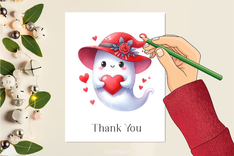 Valentine's Ghosts Clipart Bundle - CraftNest - Digital Crafting and Art