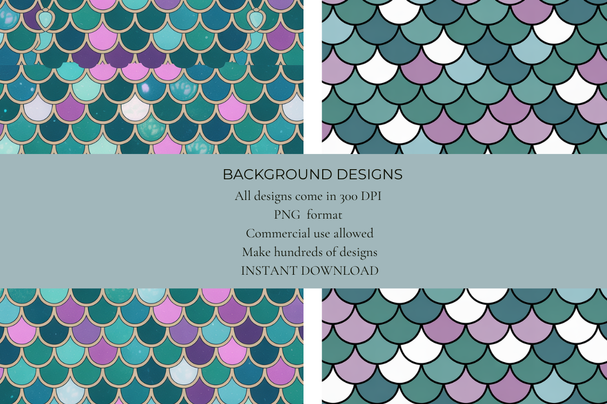 Mermaid Sequin Scales Seamless Papers