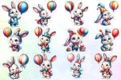 Birthday Bunny Clipart Bundle - CraftNest - Digital Crafting and Art