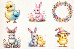 Pastel Pink Easter Clipart Bundle - CraftNest - Digital Crafting and Art