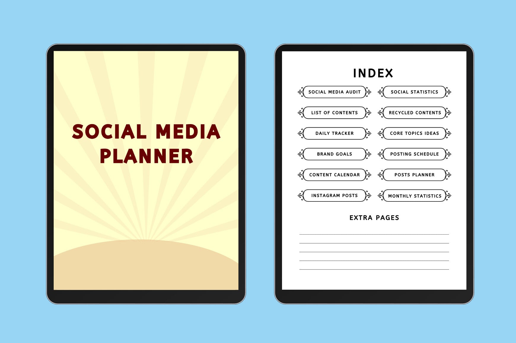 Editable Social Media Planner