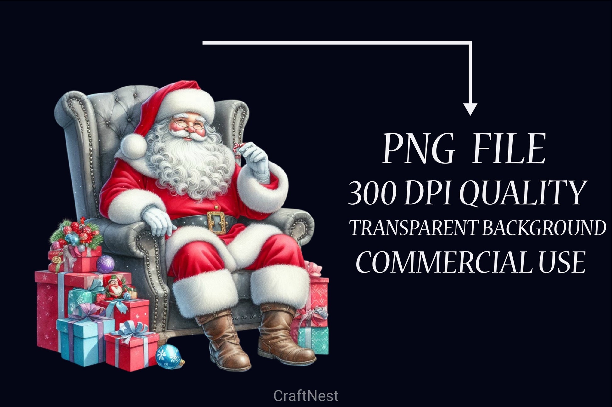 Santa Claus Gifts Clipart Bundle - CraftNest - Digital Crafting and Art