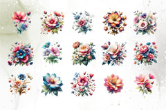 Vintage Flower Clipart Bundle - CraftNest - Digital Crafting and Art