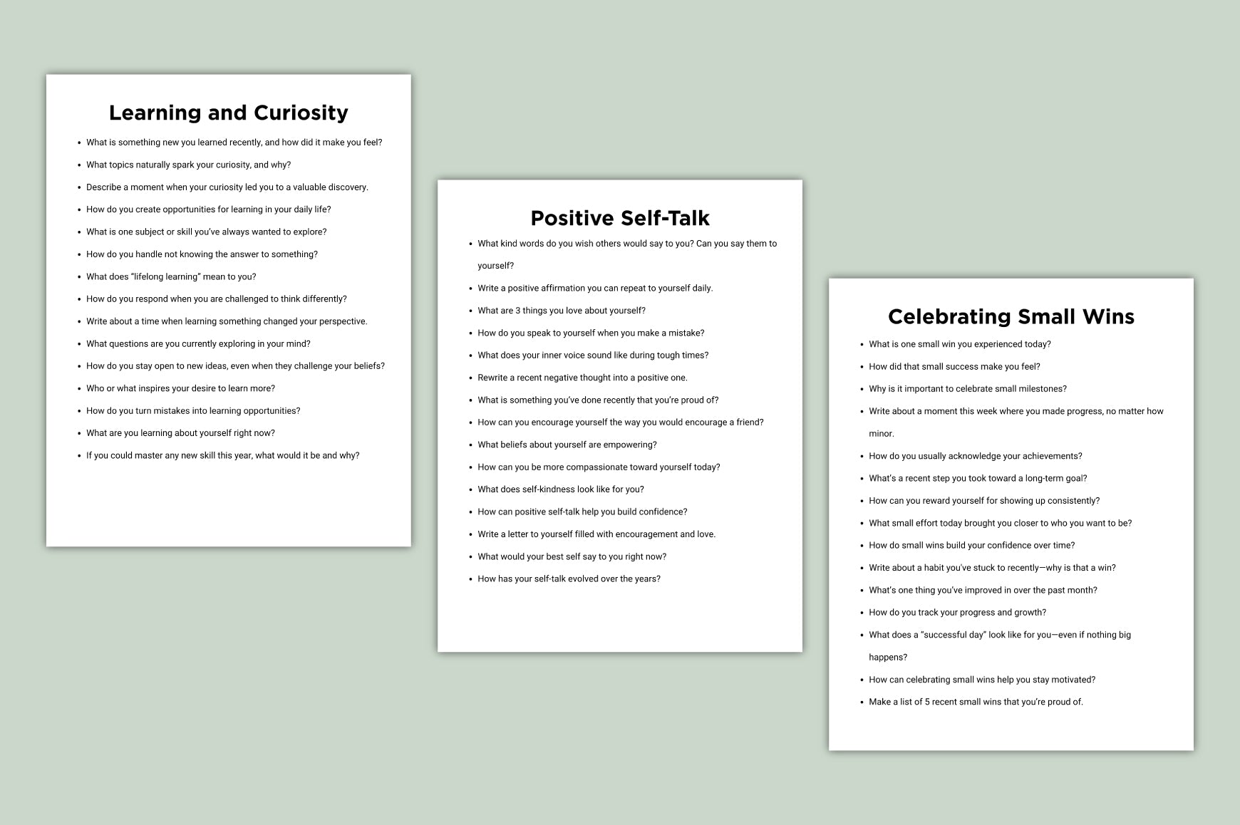 Elevate Mindset Reflection Prompts