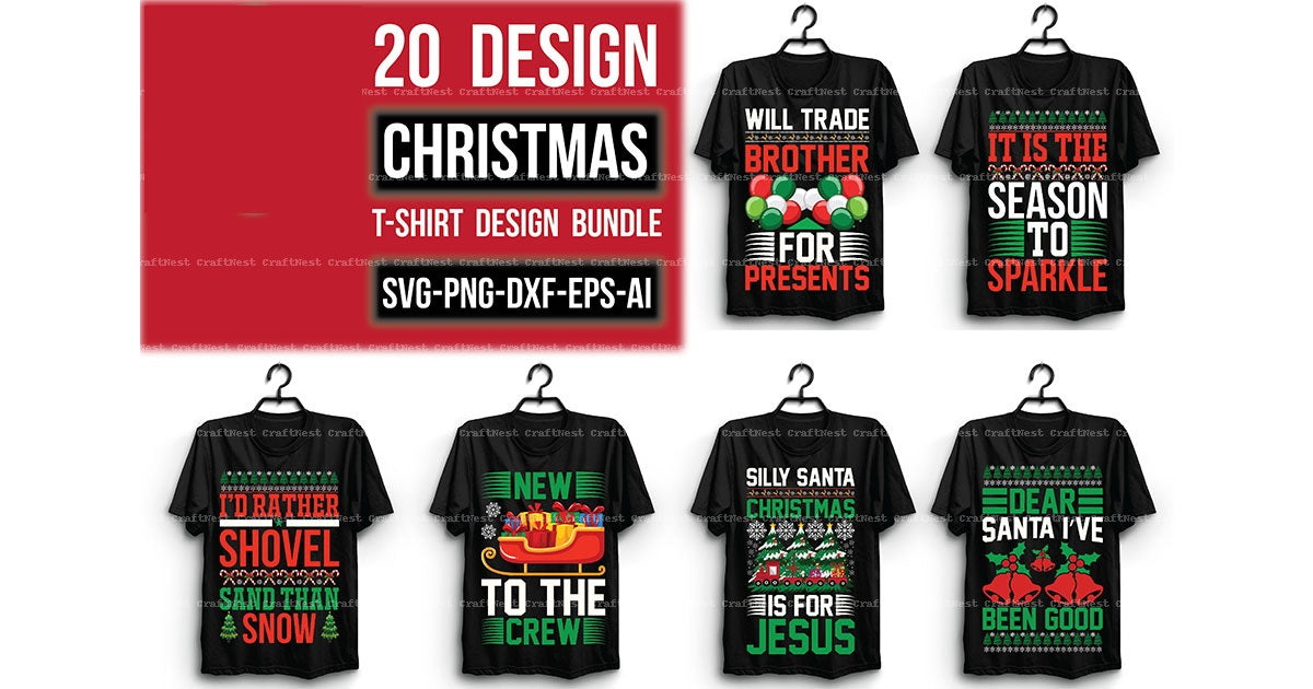 Christmas T-Shirt Design SVG Bundle 6