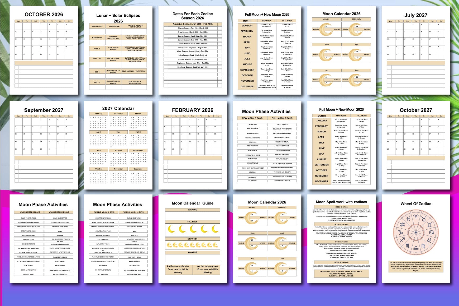 Moon Astrology Planner