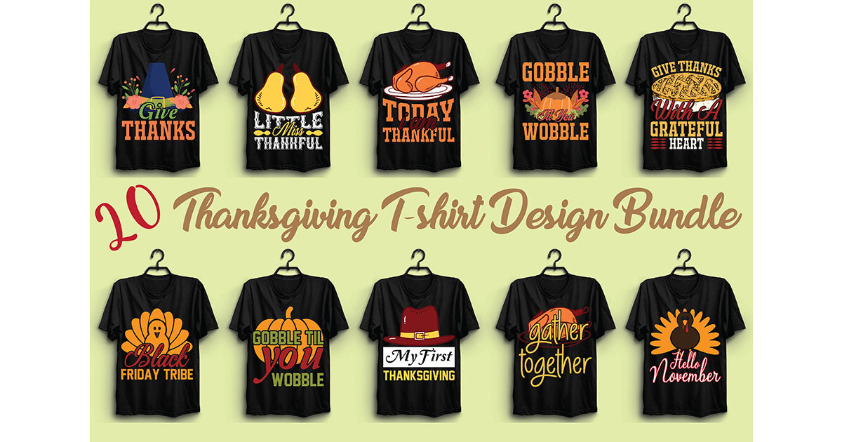 Thanksgiving T Shirt Bundle 6 - CraftNest - Digital Crafting and Art