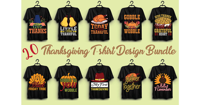 Thanksgiving T Shirt Bundle 6 - CraftNest - Digital Crafting and Art
