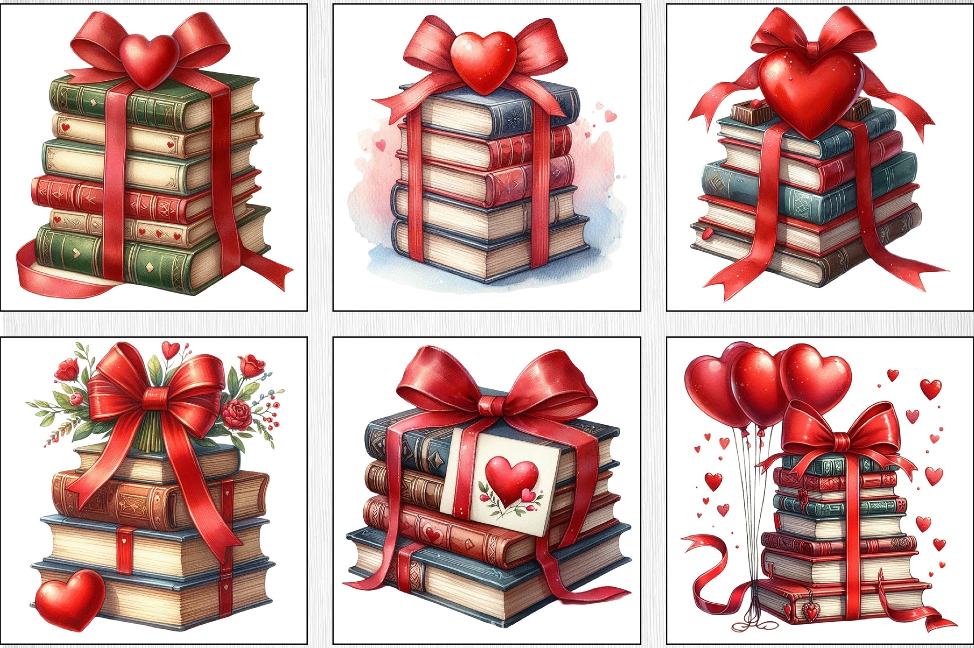Valentine's Books Clipart Bundle - CraftNest - Digital Crafting and Art