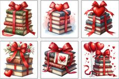 Valentine's Books Clipart Bundle - CraftNest - Digital Crafting and Art