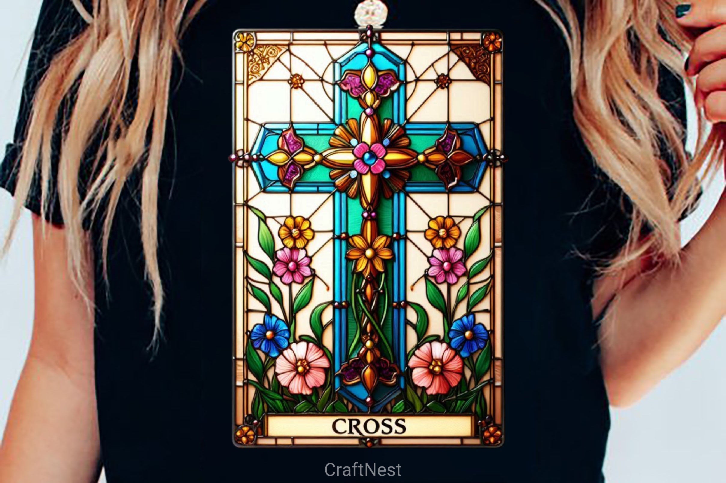 Stained Glass Cross Tarot Card Clipart Bundle 4 - CraftNest - Digital Crafting and Art