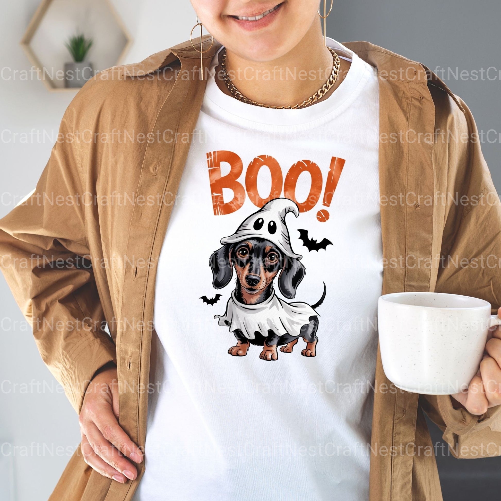 Dachshund Ghost Boo Clipart Bundle - CraftNest - Digital Crafting and Art