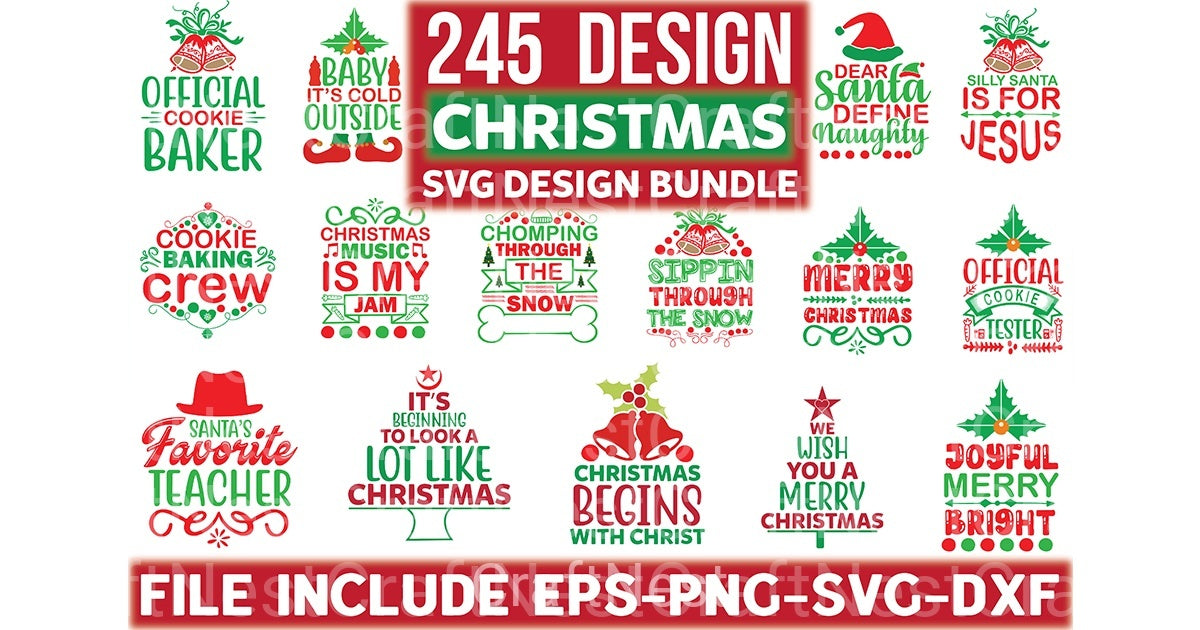 Christmas Design Bundle 35 - CraftNest - Digital Crafting and Art