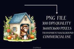 Animals House Clipart Bundle - CraftNest - Digital Crafting and Art