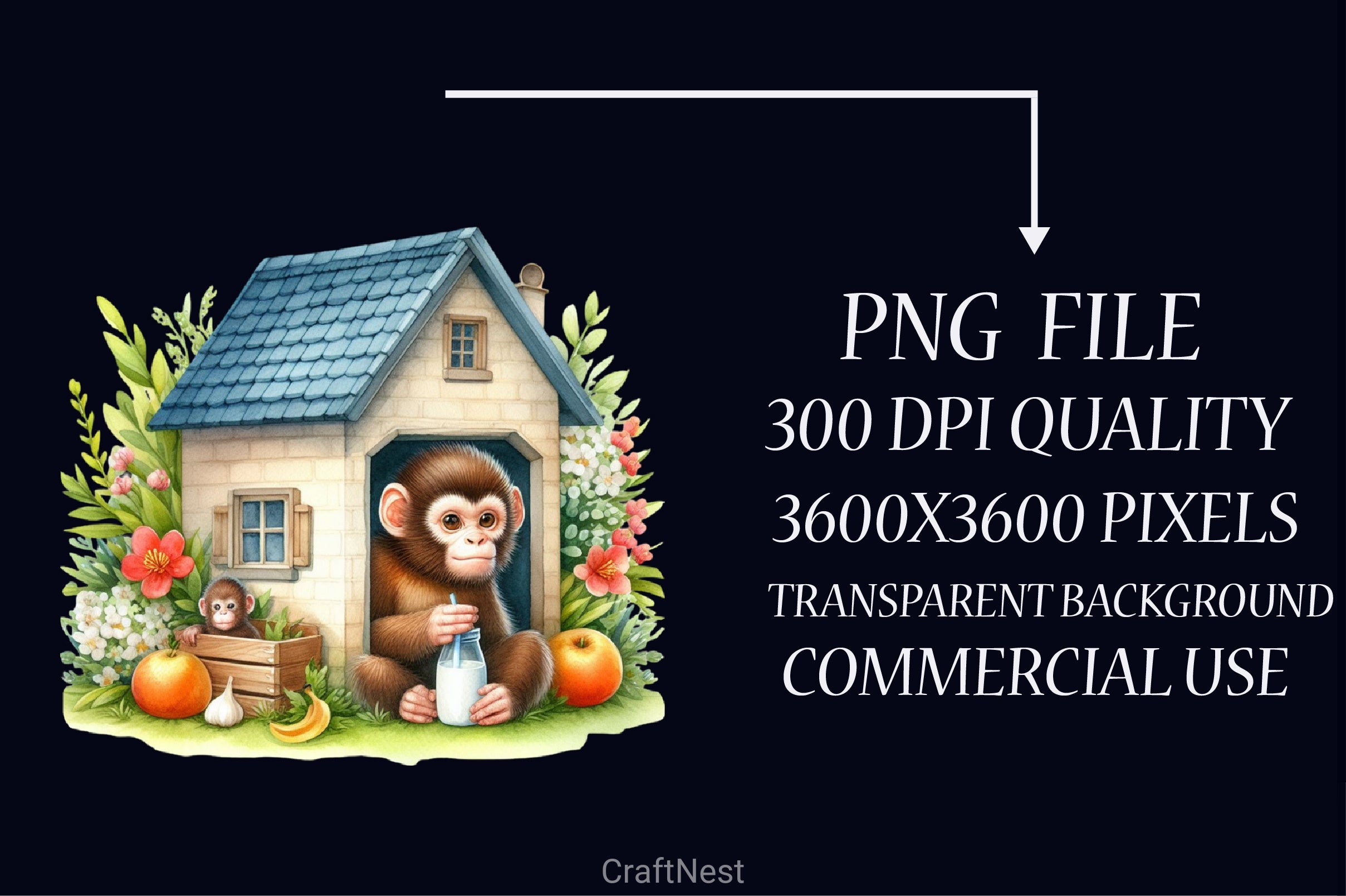 Animals House Clipart Bundle - CraftNest - Digital Crafting and Art
