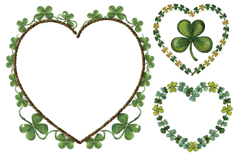 St Patricks Day Heart Frame Clipart Bundle - CraftNest - Digital Crafting and Art