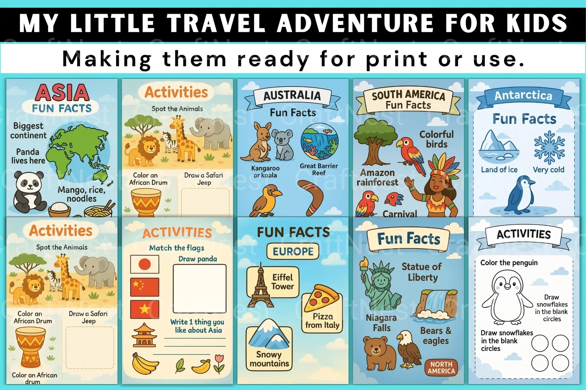 My Little Travel Adventure for Kids - CraftNest - Digital Crafting and Art
