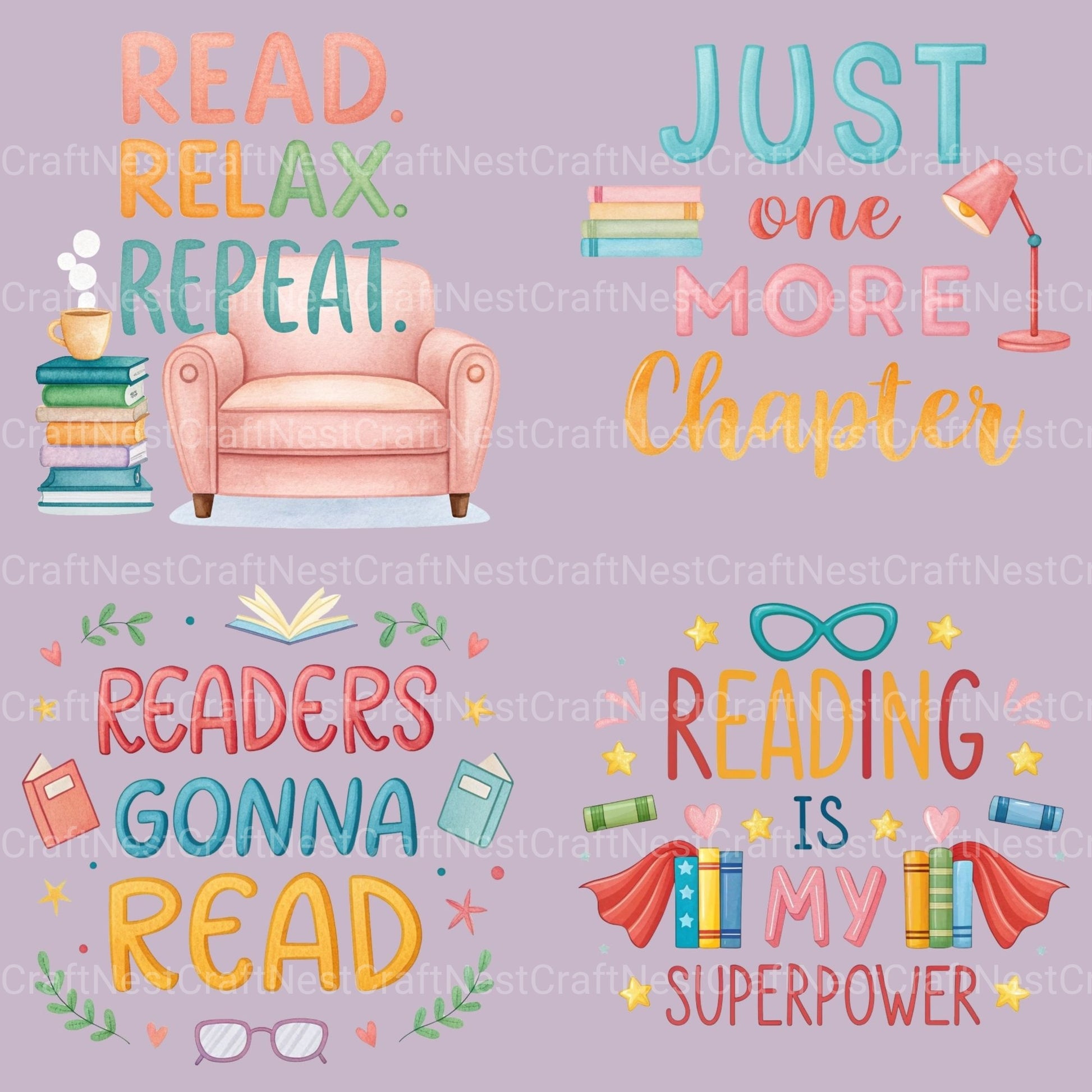 Book Quotes Clipart Bundle - CraftNest - Digital Crafting and Art