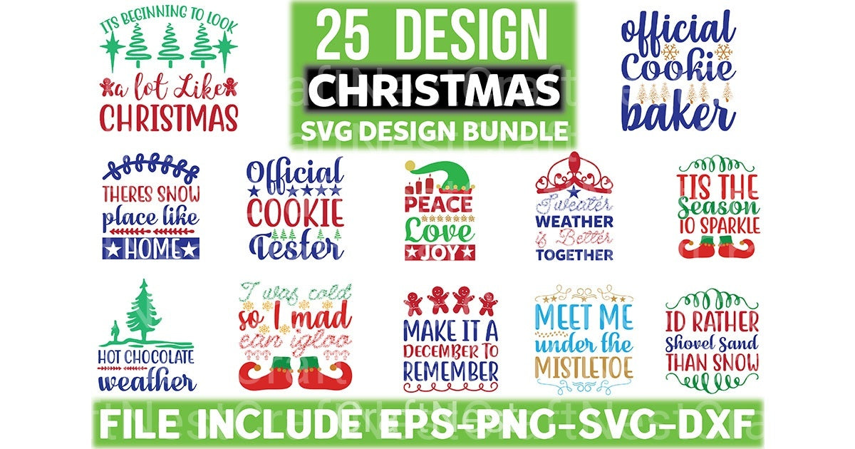 Christmas Design Bundle 12 - CraftNest - Digital Crafting and Art
