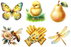 Yellow Spring Clipart - CraftNest - Digital Crafting and Art