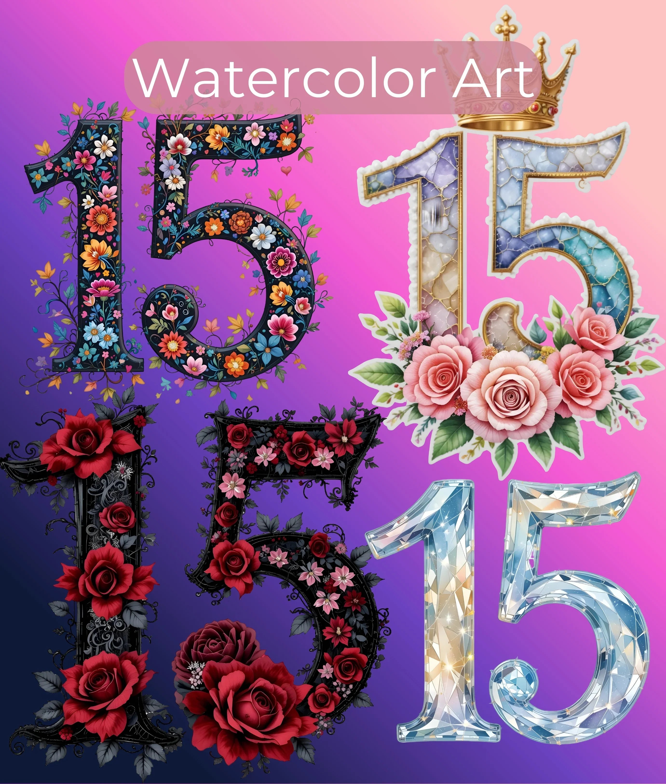 Quinceanera Clipart Bundle - CraftNest - Digital Crafting and Art