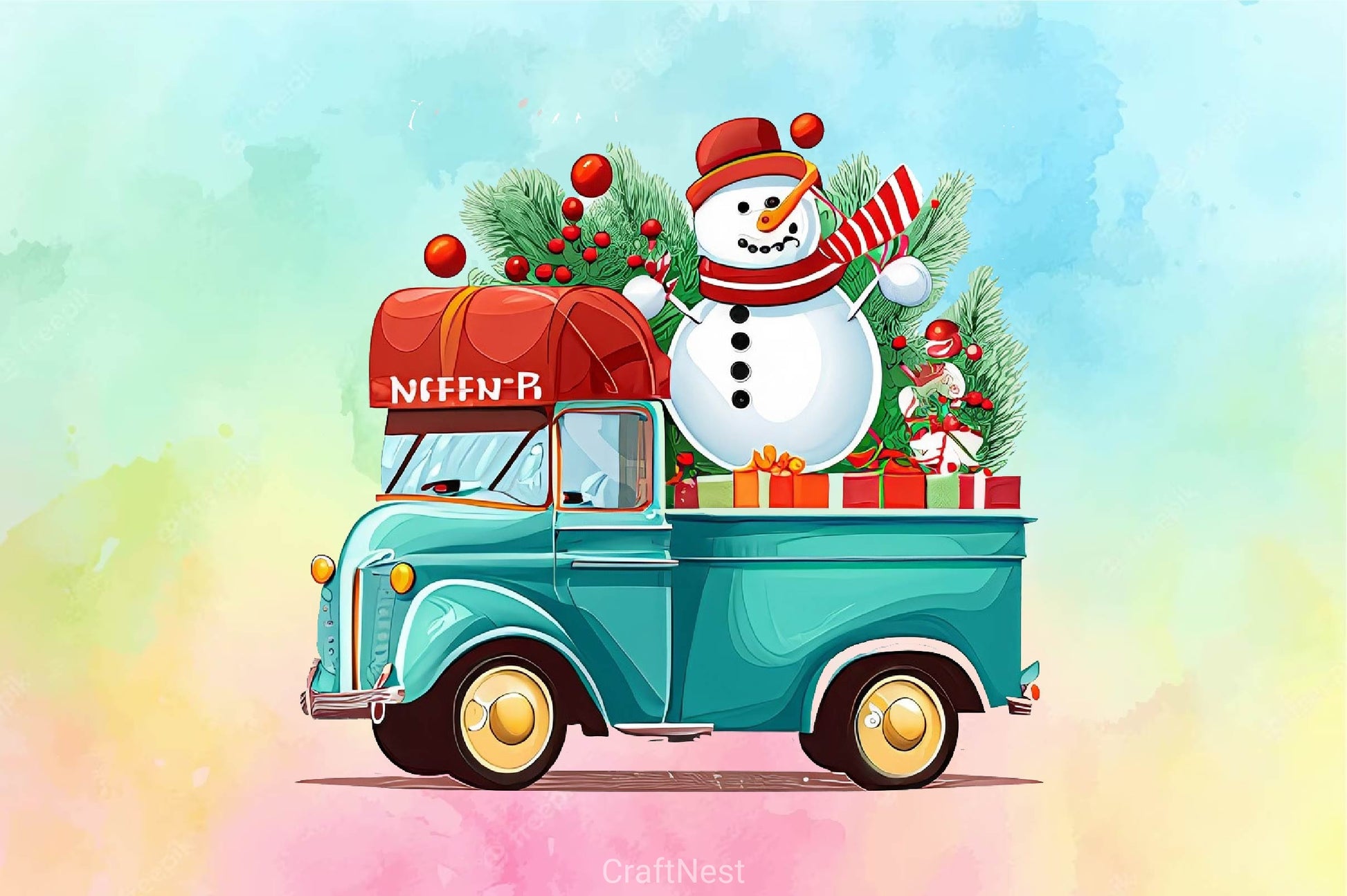 Christmas Driving Gnome Clipart Bundle - CraftNest - Digital Crafting and Art