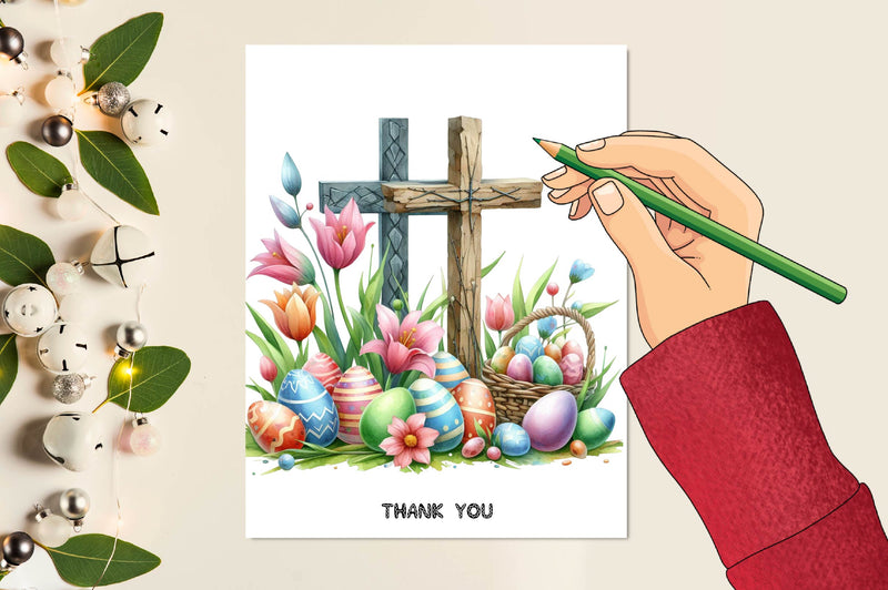 Easter Floral Cross Clipart Bundle - CraftNest - Digital Crafting and Art