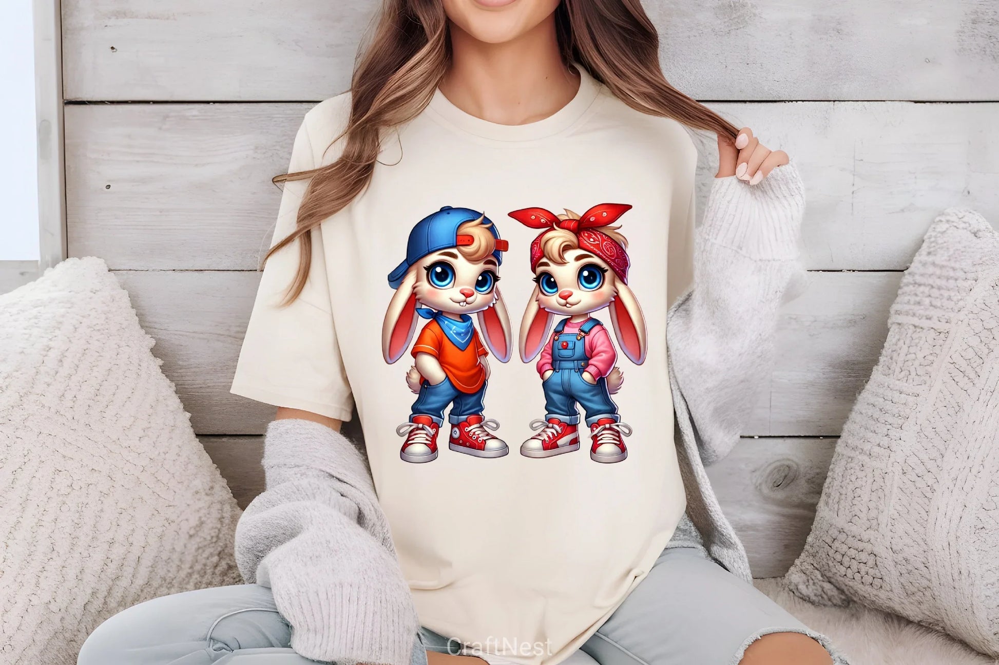 Hip Hop Couple Bunny Easter Clipart Bundle 2 - CraftNest - Digital Crafting and Art