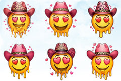 Valentine Cowboy Hat Emoji Clipart Bundle - CraftNest - Digital Crafting and Art