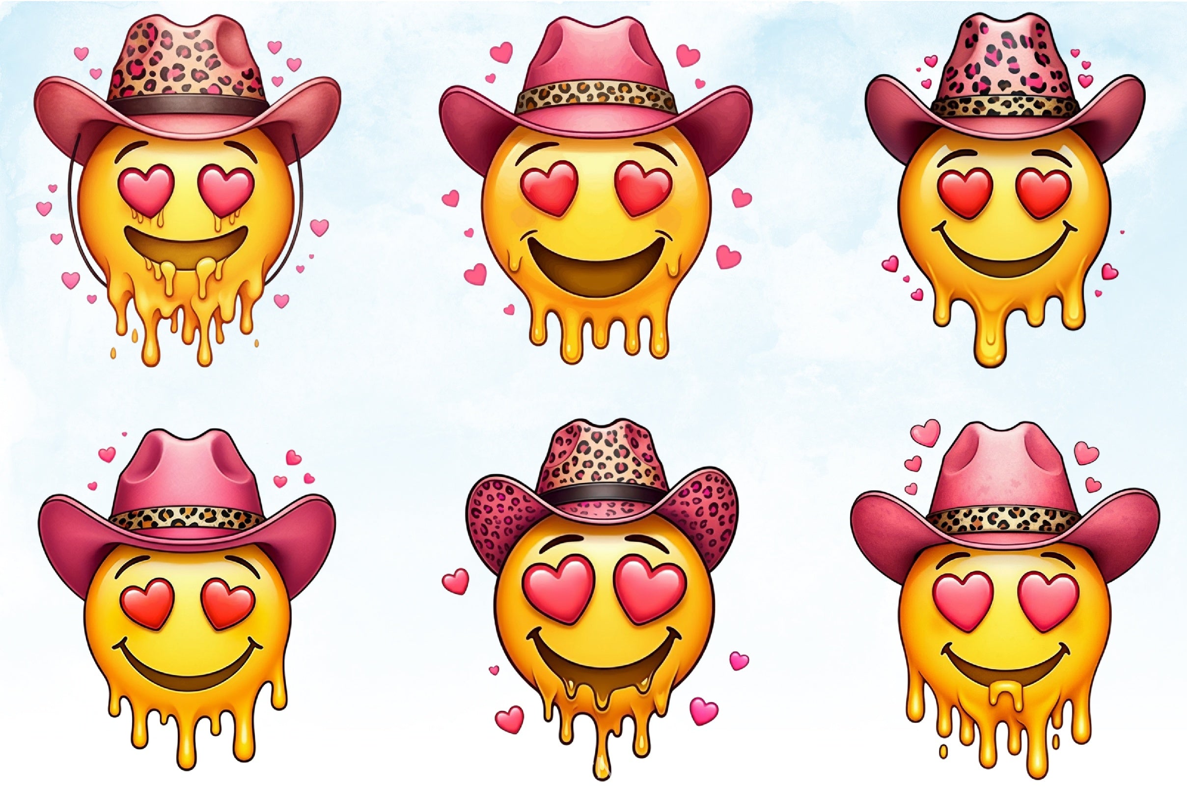 Valentine Cowboy Hat Emoji Clipart Bundle - CraftNest - Digital Crafting and Art