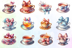 Teacup Bow Clipart Bundle - CraftNest - Digital Crafting and Art