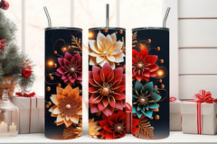Flower Tumbler Wrap Bundle 36 - CraftNest - Digital Crafting and Art
