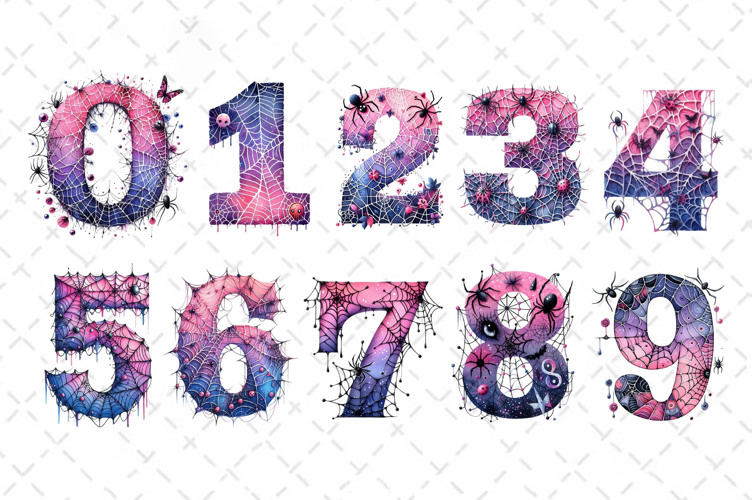 Spiderweb Doodle Letters Clipart Bundle - CraftNest - Digital Crafting and Art