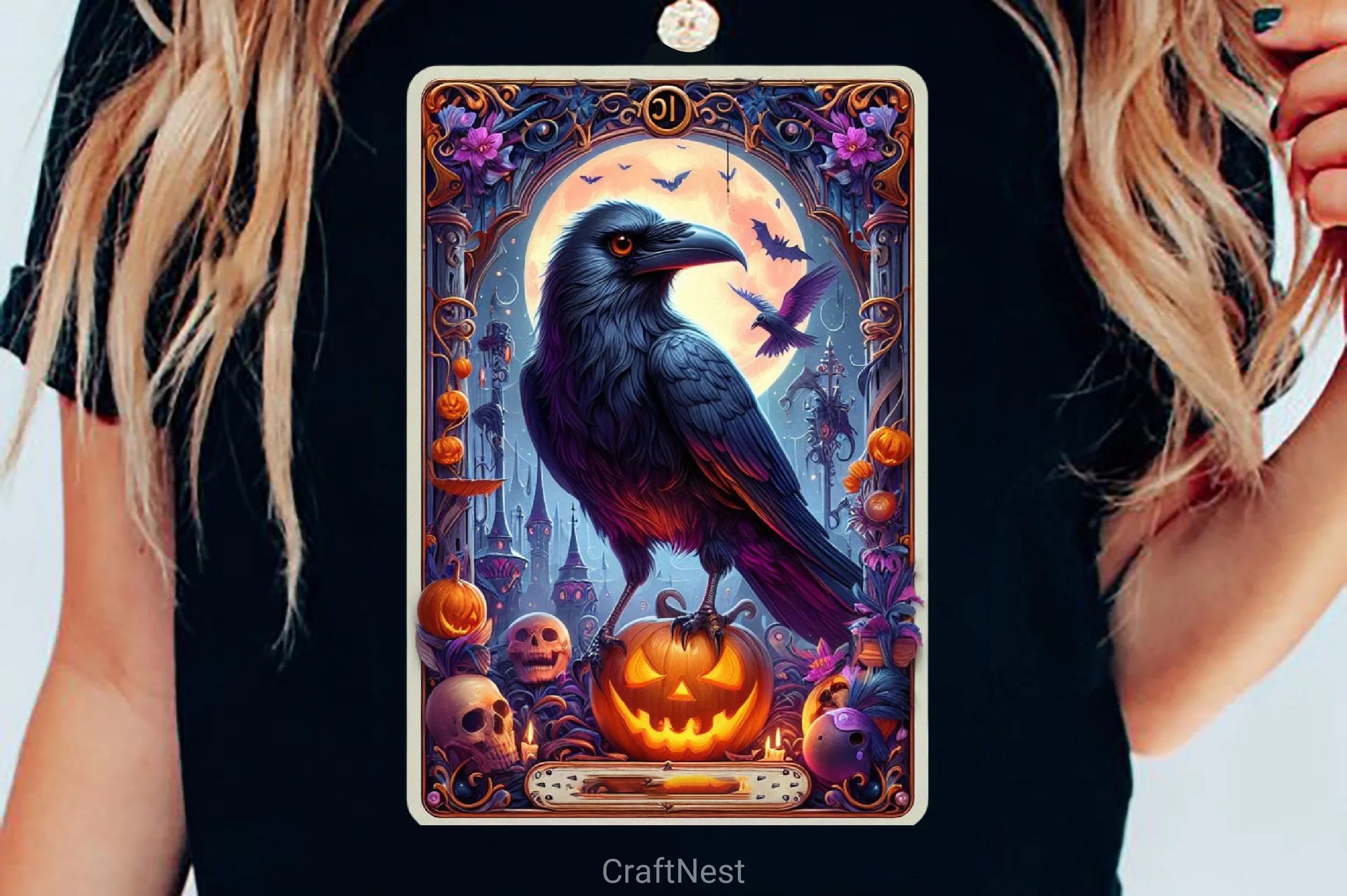 Raven Bird Tarot Card Clipart Bundle