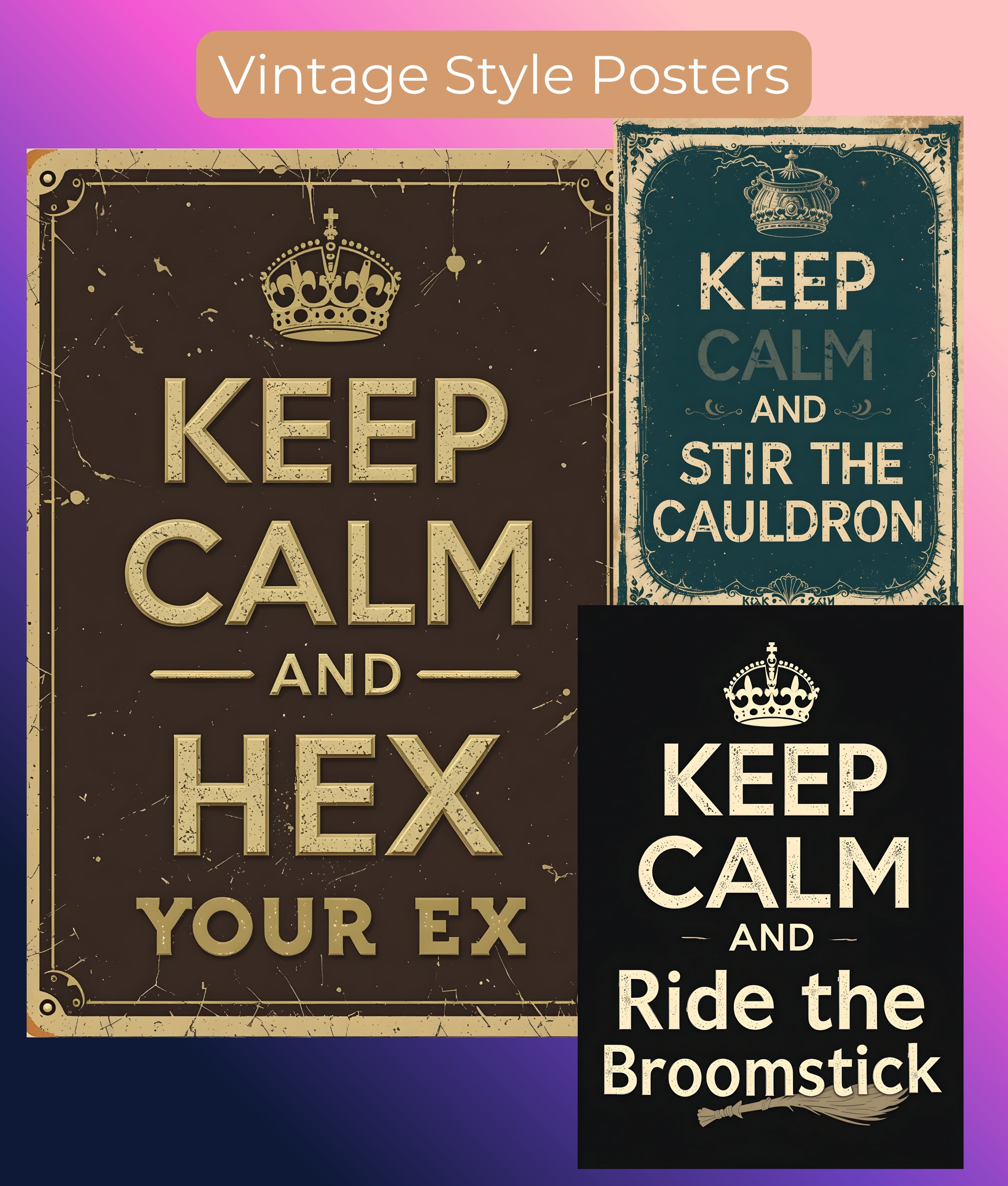 Witch Wall Art Clipart Bundle