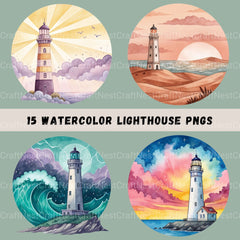 Lighthouses Updated Clipart Bundle - CraftNest - Digital Crafting and Art