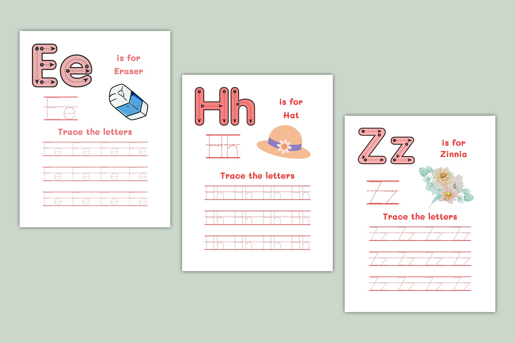 Alphabet Number Writing Tracing Workbook