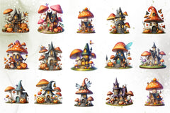 Fairy House Halloween Clipart Bundle - CraftNest - Digital Crafting and Art