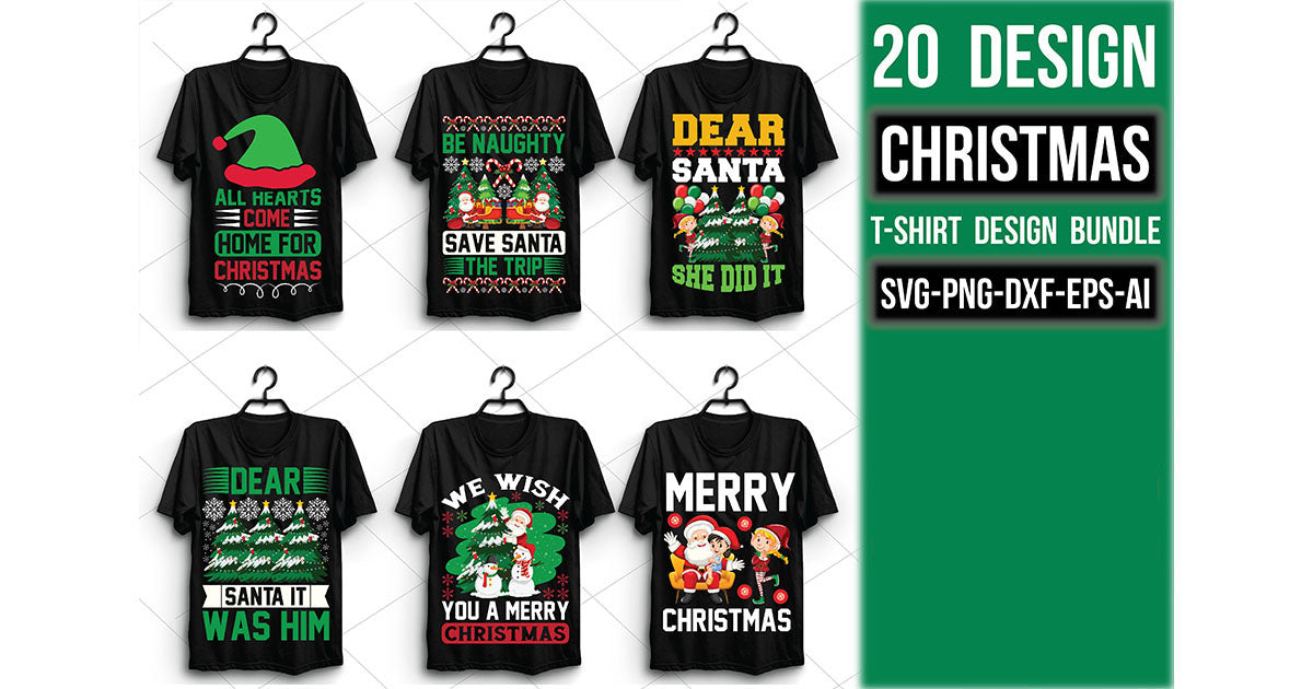 Christmas T Shirt Bundle 16 - CraftNest - Digital Crafting and Art